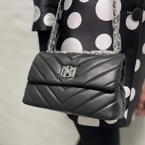 Badgley Mishka black vegan leather crossbody bag. NWT - Picture 7 of 9